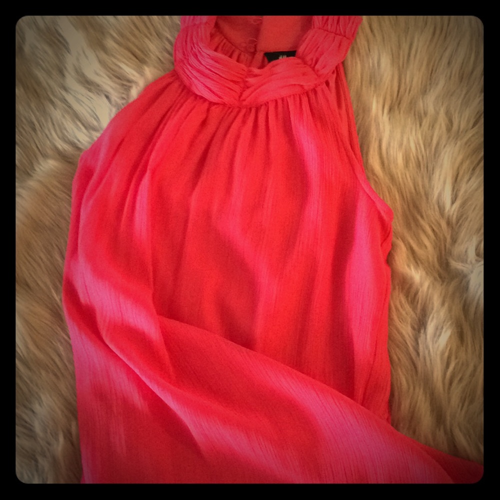 Gauzy and Tropical Halter Dress